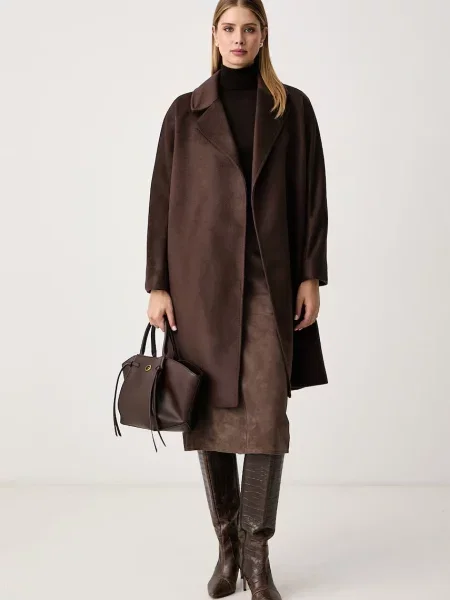 Weekend MaxMara De lână palton Wkdpedale maro