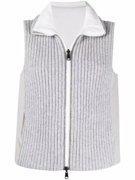 Vestă Brunello Cucinelli tricotate gri