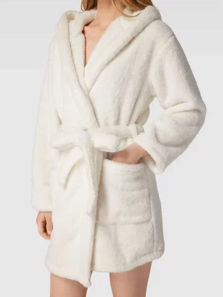 Szlafrok Teddy Fleece Schiesser biały