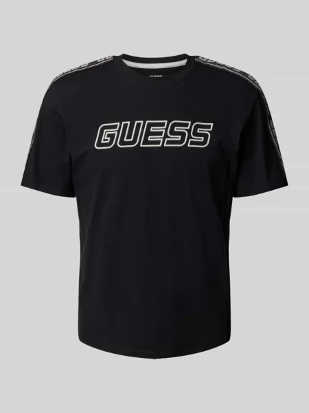 T-shirt z detalem z logo Guess czarna
