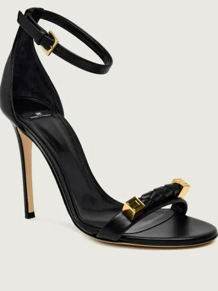 Elisabetta Franchi De piele sandale cu subțire negru
