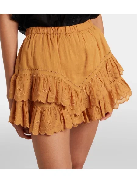 Pantaloni scurți Marant Etoile cu broderie bej