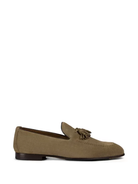 Pantofi loafer Doucal's din piele de căprioară maro