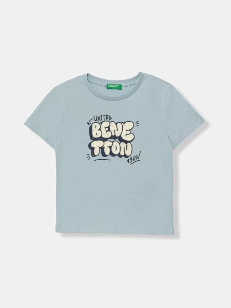 United Colors of Benetton tričko s bavlnou modré