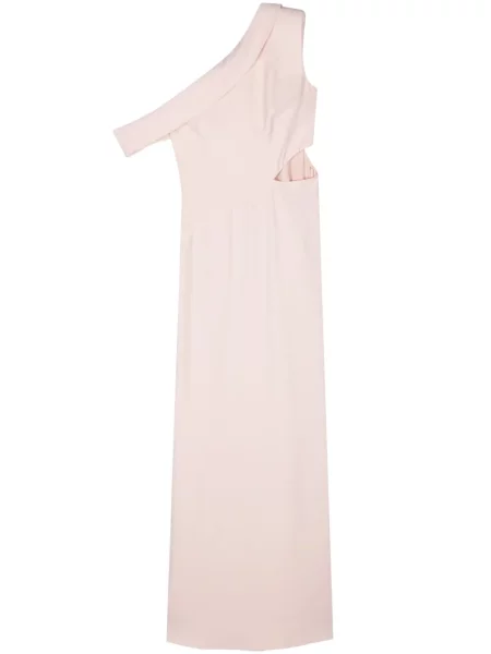 Maksi sukienka maxi Alexander Mcqueen asymetryczna garniturowa różowa