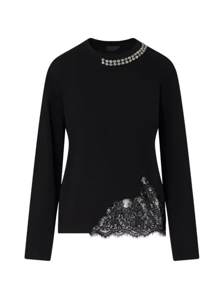 Tricou Liu Jo din dantelă negru