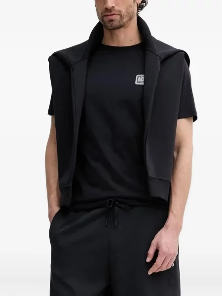 Hanorac cu fermoar Armani Exchange cu autograf negru