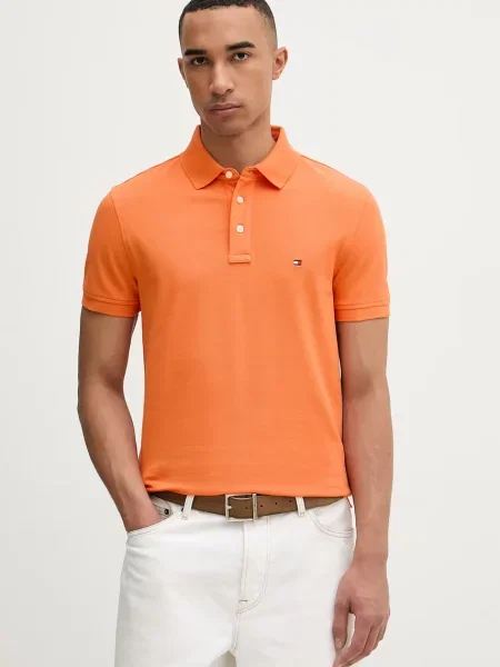 Polo majica Tommy Hilfiger narančasta
