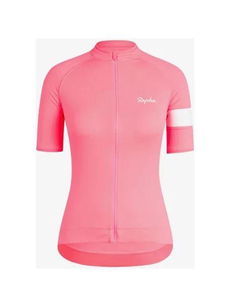 Koszulka rowerowa Rapha Core krótki rękaw S różowa
