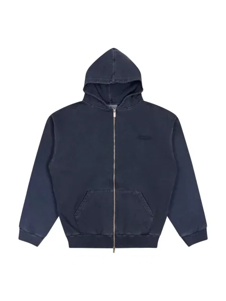 Bluza z kapturem Bram's Fruit z przetarciami niebieska