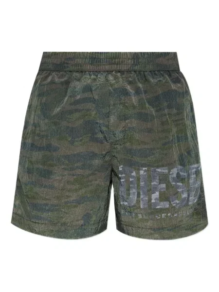 Slip de baie Diesel cu imagine cu model camuflaj verde
