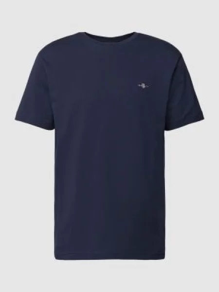 T-shirt o kroju regular fit z wyhaftowanym logo model ‘SHIELD’ Gant niebieska