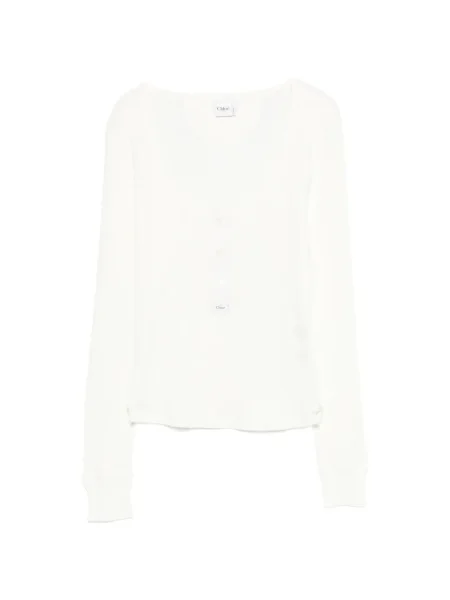 Tricou Chloé lung alb