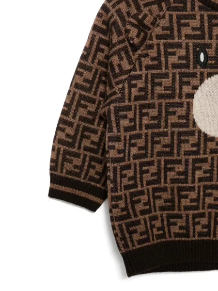 Sweter dziecięcy Fendi brązowy