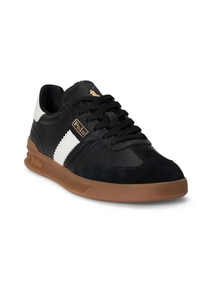 Sneakersy Polo Ralph Lauren skórzane czarne