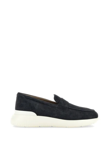 Pantofi loafer Hogan din piele de căprioară albastru
