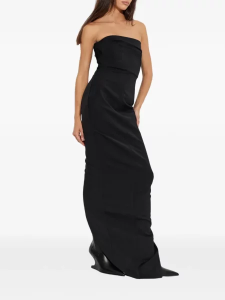 Rochie maxi Rick Owens fără bretele negru