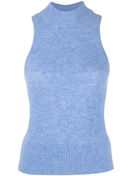 Top Patou tricotate albastru