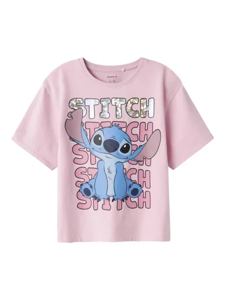 NAME IT Tricou NKFNyri Stitch deschis / roz pal / roz deschis / argintiu albastru