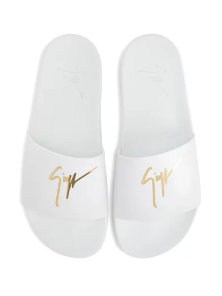 Papuci Giuseppe Zanotti din piele alb