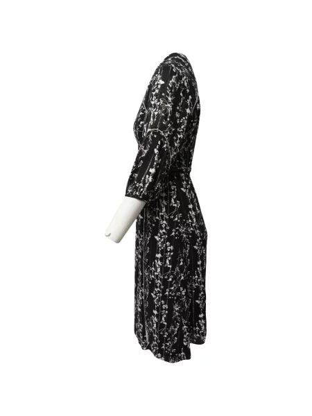 Rochie midi Ba&sh cu model floral până la genunchi de costum negru