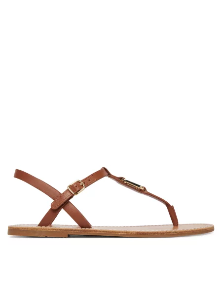 Chiloți tanga Tommy Hilfiger din piele maro