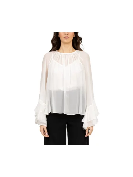 Jedwabna bluzka Max Mara Studio biała