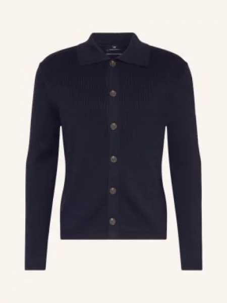 Strokesman's Kardigan weiss granatowy