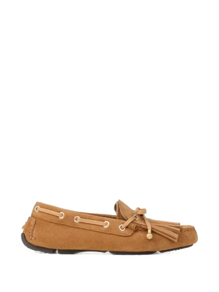 Pantofi loafer Jimmy Choo din piele de căprioară maro