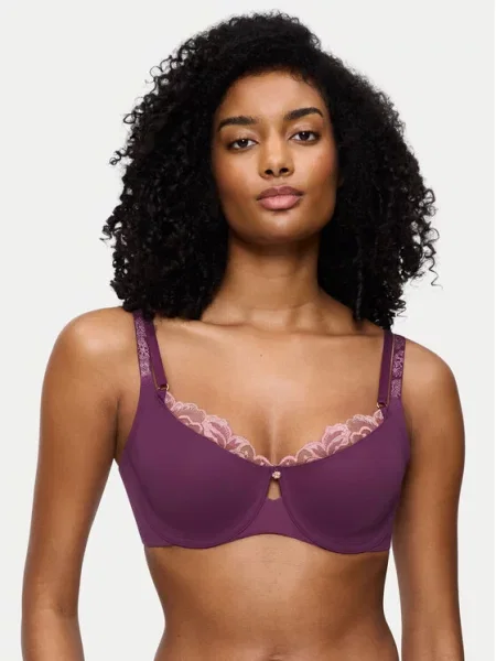 Triumph Nedrček s kostjo Wild Gardenia Florale vijolična