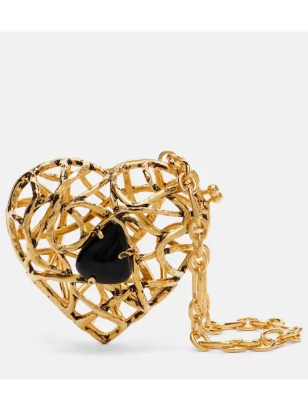 Чанта тип портмоне Saint Laurent със сърца