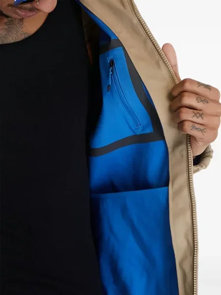 Bluza z kapturem Nike retro sznurowana skórzana szara