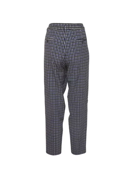 Pantaloni Weekend Max Mara în carouri albastru