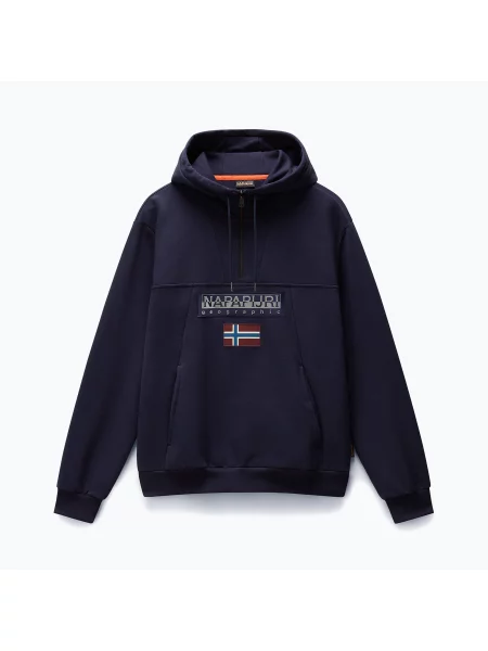 Mikina Napapijri Burgee Half Hooded blu marine