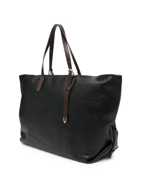 Geantă Paul Smith din piele cu bretele negru