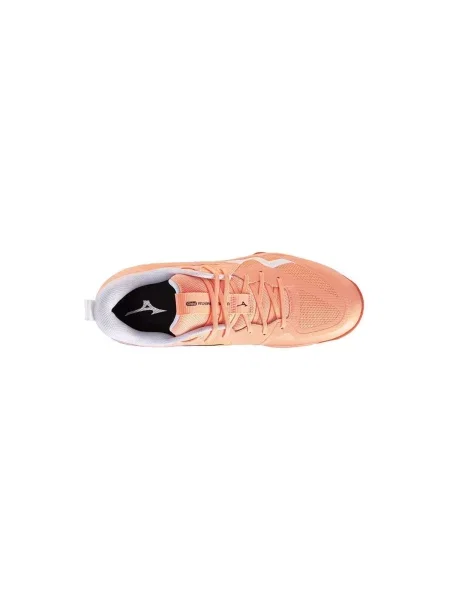 Volejbalové boty Mizuno Wave Momentum Pro flamingo coral/carbon/white bílé