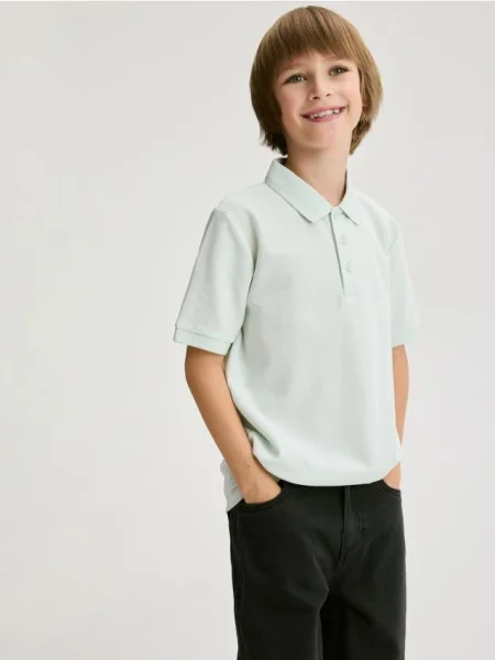 Reserved Tricou polo albastru-pal albastru