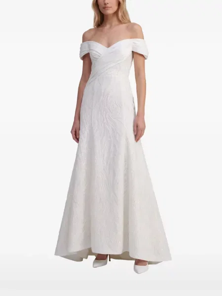 Rochie maxi Marco Gabrielli Atelier cu paiete alb