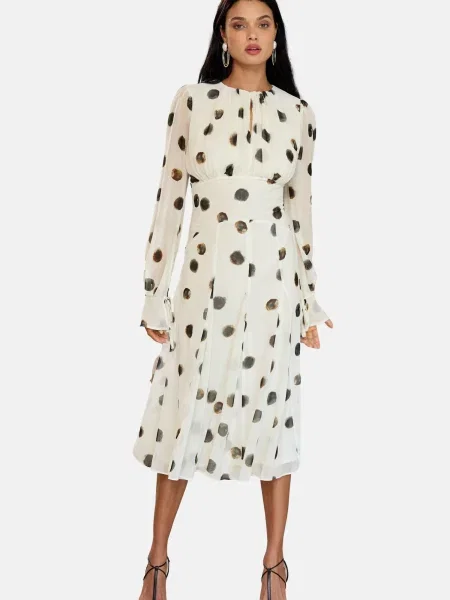 Lipsy Rochie maro închis / gri metalic alb