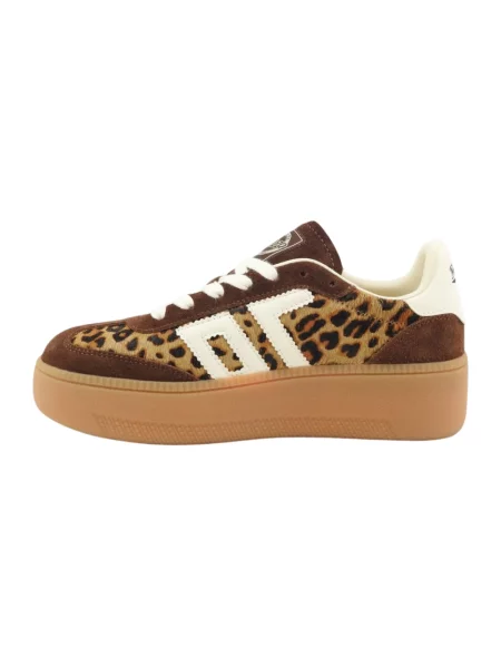 Sneakersy Back70 skórzane brązowe