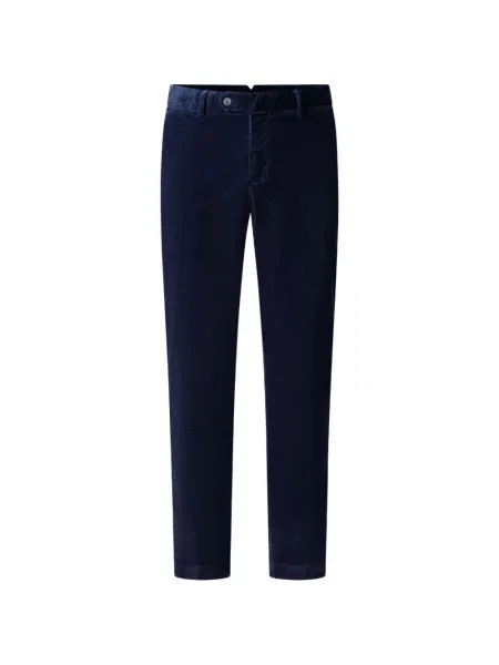 Pantaloni Hackett London de catifea cord albastru