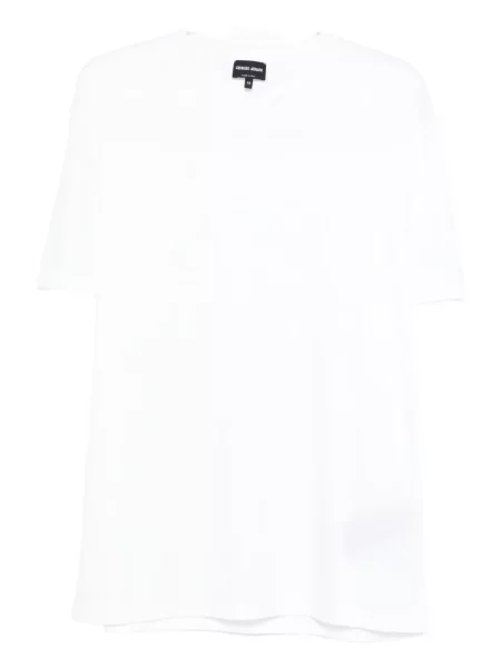 Tricou Giorgio Armani cu decolteu rotund alb