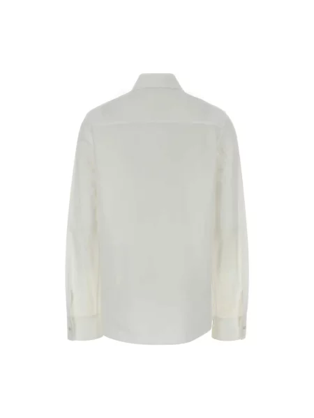 Koszula Jil Sander z długim rękawem z kołnierzem biała