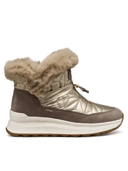 Buty do kostki Geox na platformie brązowe