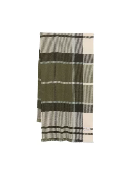 Barbour Akcesoria Kobieta ONE SIZE Szalik w Kratę zielony