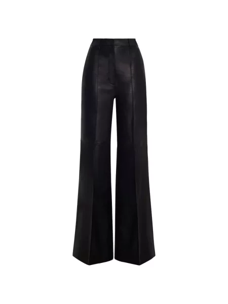 Pantaloni Adam Lippes din piele negru