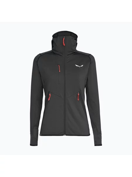 Női trekking pulóver Salewa Agner Hybrid PL/DST black out melange Agner Hybrid PL/DST fekete