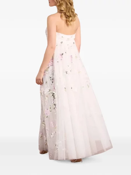Rochie maxi Needle & Thread cu paiete alb