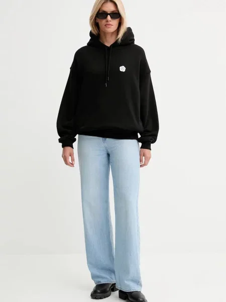 Kenzo bluza z kapturem z aplikacją czarny