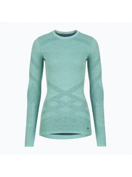 Bluză termică pentru femei cu mânecă lungă Smartwool Intraknit Thermal Merino Baselayer Crew Pacific Blue/Nightfall Blue albastru